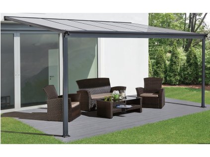 Hliníková pergola Gutta BW BW7 4,34 x 3,03 m - čirá