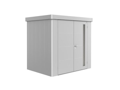 3508912 13 zahradni domek neo 1b stribrna dvoukridle dvere