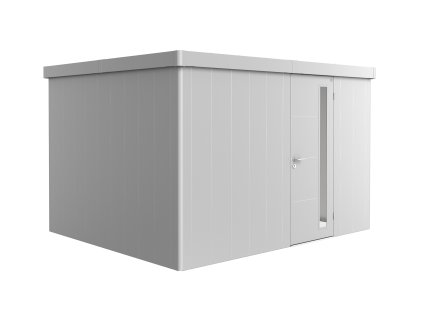 3509401 zahradni domek neo 3d stribrna jednokridle dvere