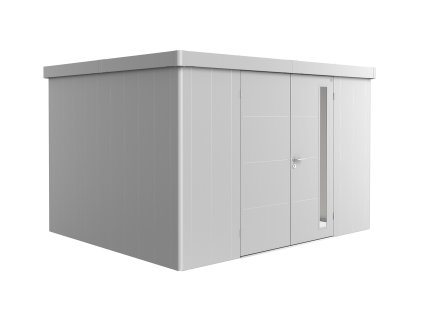 3509398 13 zahradni domek neo 3d stribrna dvoukridle dvere