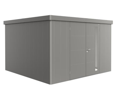 3509605 9 zahradni domek neo 4d sedy kremen dvoukridle dvere