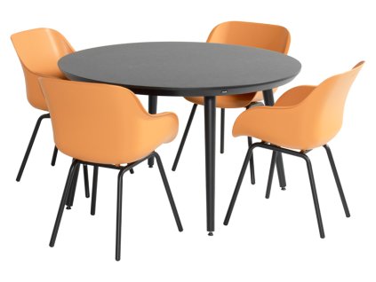 3510355 zahradni souprava sophie rondo 4 x zidle v barve indian orange
