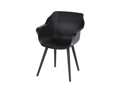 3510124 jidelni zidle sophie studio s alu podnozi plastova carbon black