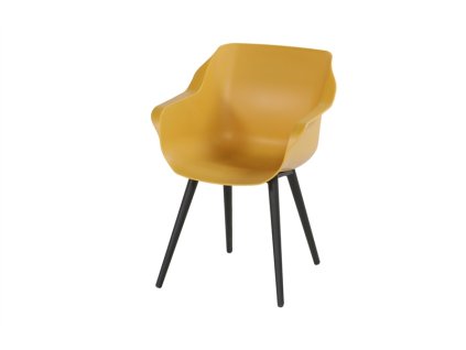 3510127 jidelni zidle sophie studio s alu podnozi plastova curry yellow