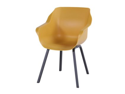 3510160 jidelni zidle sophie element s alu podnozi curry yellow