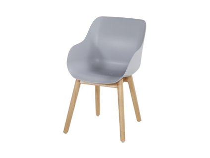 3510193 jidelni zidle sophie organic s teakovou podnozi misty grey