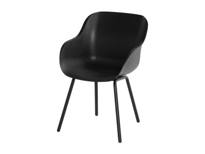 3510292 jidelni zidle sophie rondo elegance plastova s alu podnozi carbon black