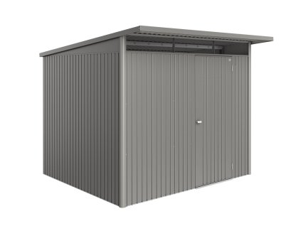 3516276 zahradni domek avantgarde eco a6 sedy kremen metaliza jednokridle dvere