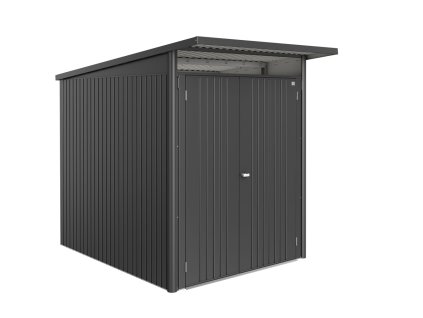 3516345 zahradni domek avantgarde eco a2 tmave seda metaliza dvoukridle dvere