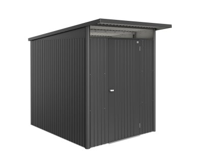 3516348 zahradni domek avantgarde eco a2 tmave seda metaliza jednokridle dvere