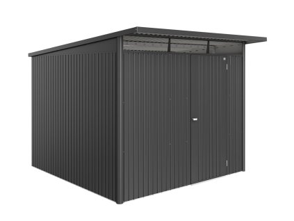 3516378 zahradni domek avantgarde eco a7 tmave seda metaliza jednokridle dvere