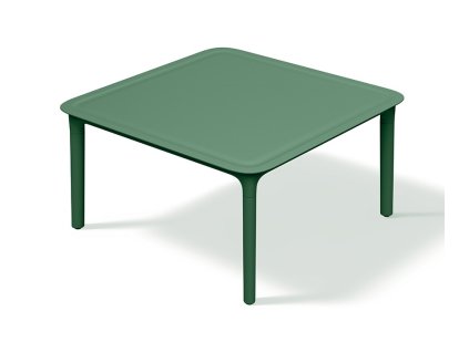 Konferenční čtvercový stůl RIMO 78 x 78 x 41 cm, tmavě zelená