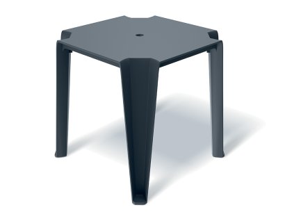 Jídelní stůl LOTTIE 78 x 78 x 77 cm, uhelná