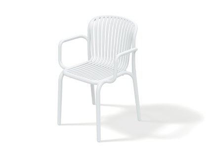 Židle s područkami BRENE, bílá