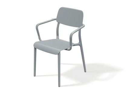 Židle s područkami RIMO, šedá