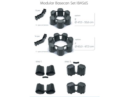 Podstavec pod sud MODULAR BASECAN SET, antracit