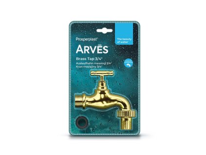 Kohoutek k sudu na dešťovou vodu BRASS TAP 3/4", zlatá