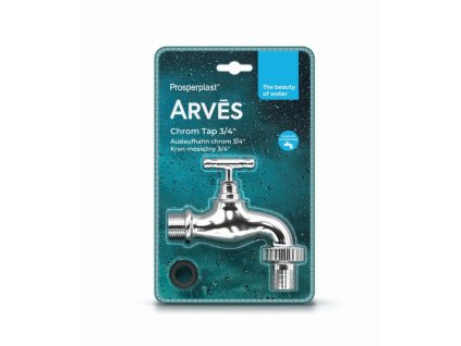 Kohoutek k sudu na dešťovou vodu CHROM TAP 3/4", stříbrná