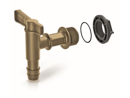 Kohoutek k sudu na dešťovou vodu CANTAP 1, zlatá