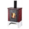 Kachlová kamna EMPOLI černá, bordeaux kachle