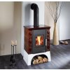 Kachlová kamna EMPOLI černá, hnědá kachle