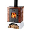 Kachlová kamna EMPOLI černá, kachle karamel