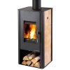 Krbová kamna s výměníkem MANTOVA AL II černá, béžová dlažba