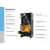 Kamna s výměníkem AQUAFLAM VARIO BARMA 11/5kW dlažba Ořech, elektronická regulace
