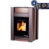 Kamna s výměníkem AQUAFLAM VARIO KALMAR 11/5kW hnědá - sametová, elektronická regulace
