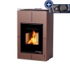 Kamna s výměníkem AQUAFLAM VARIO SAPORO 11/5kW hnědá - sametová, elektronická regulace