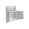 highboard 160 silber deckel tuer geoeffnet