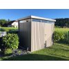 3463832 9 domek na naradi biohort highline h2 stribrna jednokridle dvere
