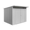 3464390 domek na naradi avantgarde a6 stribrna dvoukridle dvere