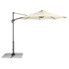 Zahradní výkyvný slunečník s boční tyčí  RAVENNA SMART 3 m, přírodní