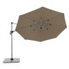 Výkyvný zahradní slunečník s boční tyčí Doppler ACTIVE 370 cm, hnědá