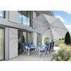Výkyvný zahradní slunečník s boční tyčí Doppler ACTIVE 370 cm, světle šedá