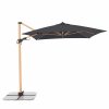 Výkyvný zahradní slunečník s boční tyčí s ULTRA UV ochranou Doppler ALU WOOD 220 x 300 cm, antracit