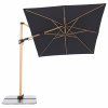 Výkyvný zahradní slunečník s boční tyčí s ULTRA UV ochranou Doppler ALU WOOD 220 x 300 cm, antracit