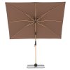 Výkyvný zahradní slunečník s boční tyčí s ULTRA UV ochranou Doppler ALU WOOD 220 x 300 cm, hnědá