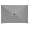 Slunečník s automatickým naklápěním klikou Doppler ACTIVE 210x140 cm, světle šedá