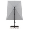Moderní slunečník s boční nohou Doppler ACTIVE 310  x 210 cm, světle šedá