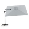 Moderní slunečník s boční nohou Doppler ACTIVE 310  x 210 cm, světle šedá