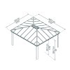 Hliníková pergola PALRAM Dallas 14x16