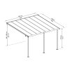 Hliníková pergola PALRAM Capri 4200 antracit 3 x 4,25