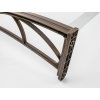 Vchodová stříška VALTELLINA 150 x 82 cm hnědá / bronz