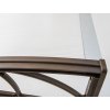 Vchodová stříška VALTELLINA 150 x 82 cm hnědá / bronz