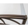 Vchodová stříška VALTELLINA 150 x 82 cm šedá / bronz