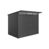 3516366 zahradni domek avantgarde eco a5 tmave seda metaliza jednokridle dvere