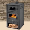 Krbová kamna BLIST BRM s troubou, šedá
